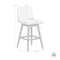 Armen Living Basila Swivel Bar Stool in Brown Oak Wood Finish with Beige Fabric 840254332188 - alternate 4